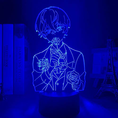 Luz nocturna 3D Mystic Messenger LED, luz nocturna para habitación de los niños, decoración de cumpleaños, Mystic Messenger lámpara HYKK