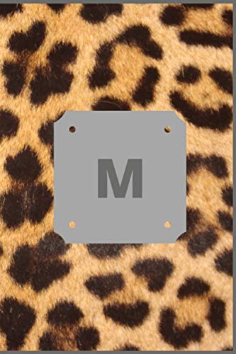 M: Notebook: Leopard Print Composition Notebook - College Ruled 120 Pages - Large 6 x 9