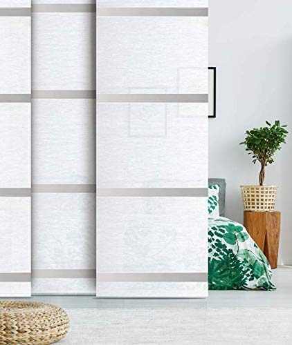 Madecostore - Panel japonés para cortina de aluminio, 45 x 260 cm, color blanco