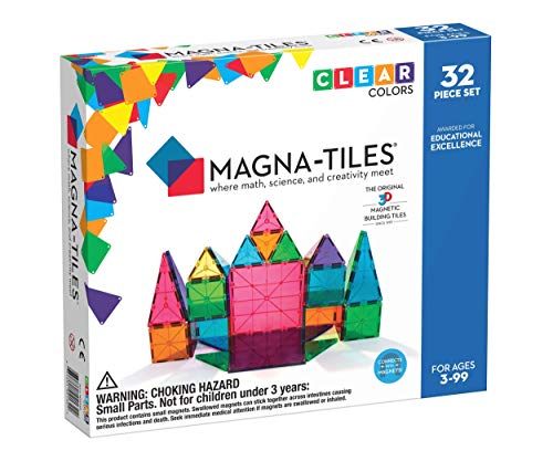 MAGNA-TILES MT-VL02132 - Set de 32 piezas de construcción magnética