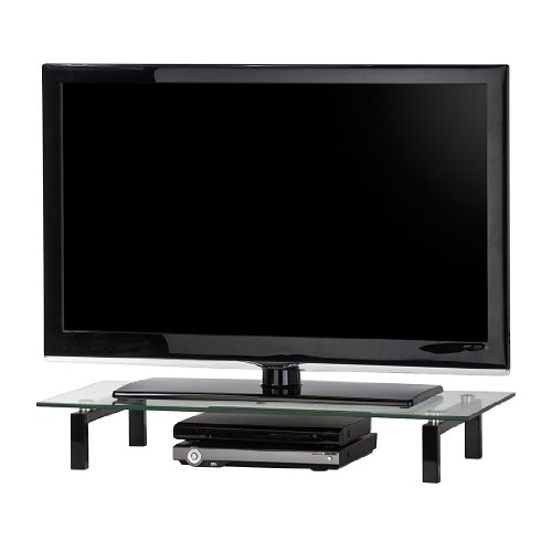 Maja 16039599 - Mueble para televisión (820 x 125 x 350 mm, metal y cristal), color negro