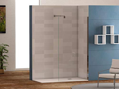 Mampara de ducha frontal panel fijo con cristal transparente templado de seguridad de 6mm modelo Bricodomo Cadiz ANCHO 70 (Adaptable de 68 a 70cm) Mampara de ducha frontal panel fijo con cristal transparente templado de seguridad de 6mm modelo Bricodomo Cadiz ANCHO 70 (Adaptable de 68 a 70cm)