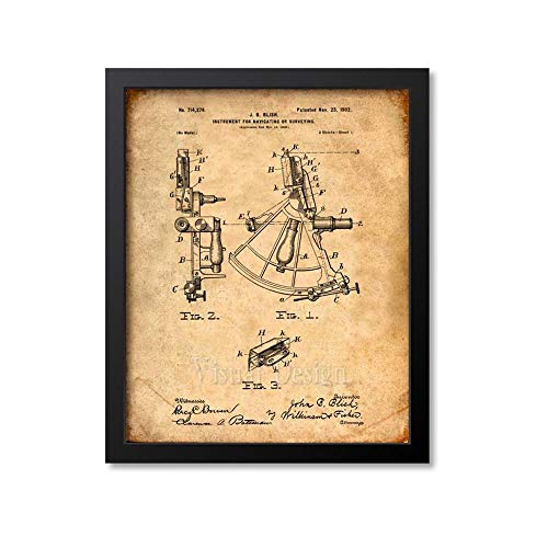 MG global Sailing Sextant Patent Print Desde 1902, regalo de vela, regalo de barco, brújula, patente impresión artística, dirección náutica, navegación arte