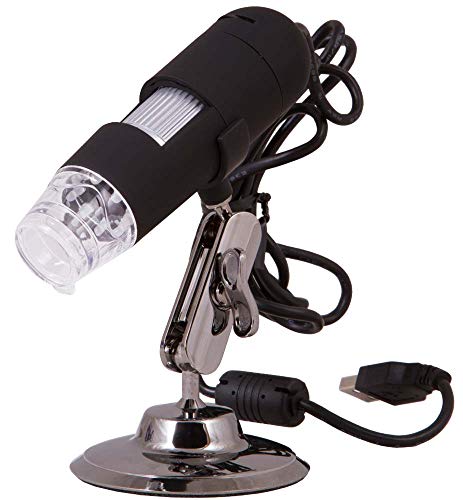 Microscopio Digital Portátil USB Levenhuk DTX 30 (20–230x), Compatible con Windows y Mac OS