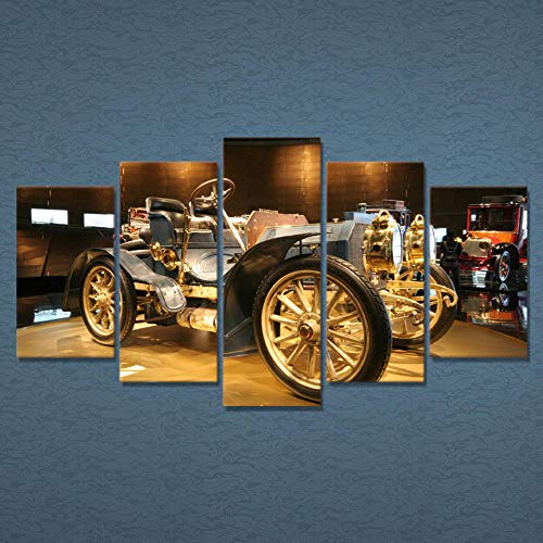 MINCOCO HD Impreso Modular Pictures Canvas Painting Living Room Home Wall Art Decor 5 Piezas Vintage Car Automobile Poster, Unframed 20X35 20X45 20X55cm