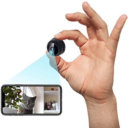 Mini Camara de Vigilancia,1080P HD Portátil WiFi Cámara,Grabadora de Video,Camaras de Seguridad Pequeña con Visualización Remota para Interior/Exterior