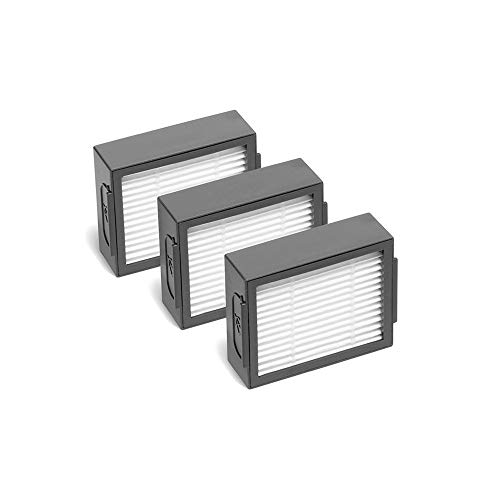 MIRTUX Pack 3 filtros compatibles con Roomba E5 / i7. Kit de repuestos de Filtro E5 E6 i7 i7+ Plus. Recambio de reemplazo con Tres filtros hepa.