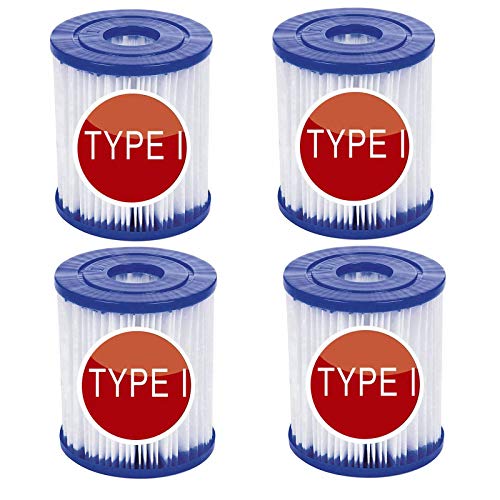 Mscomft Sustituye a los cartuchos de filtro para piscina Bestway tipo I, filtro de piscina hinchable para Bestway 58093 filtro tamaño 1, accesorio para limpieza de piscina (4 unidades) Mscomft Sustituye a los cartuchos de filtro para piscina Bestway tipo I, filtro de piscina hinchable para Bestway 58093 filtro tamaño 1, accesorio para limpieza de piscina (4 unidades)
