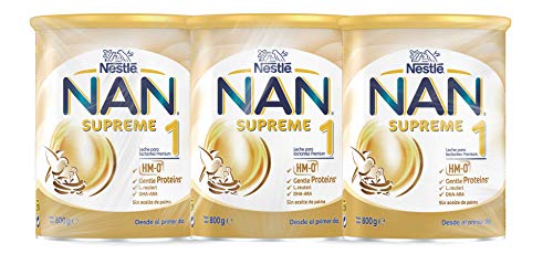 NAN - Supreme 1 Leche Para Lactantes En Polvo Premium, 3 latas x 800 g