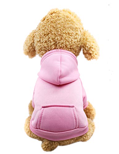 newrong - Parker para perros, cálido y cortavientos, ejercicio al aire libre, ropa para perros, color rosa XL (peso: 4,2 - 6 kg)