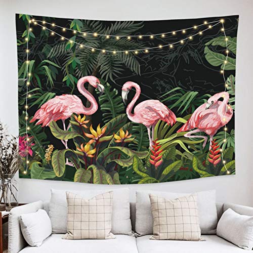 onetoze Tapiz Flamenco Tapiz Flores Colgante de Pared Tapices de Pared Hippie Decoración para Pared y Habitación Dormitorio Salon Sala de Estar, 130x150cm onetoze Tapiz Flamenco Tapiz Flores Colgante de Pared Tapices de Pared Hippie Decoración para Pared y Habitación Dormitorio Salon Sala de Estar, 130x150cm