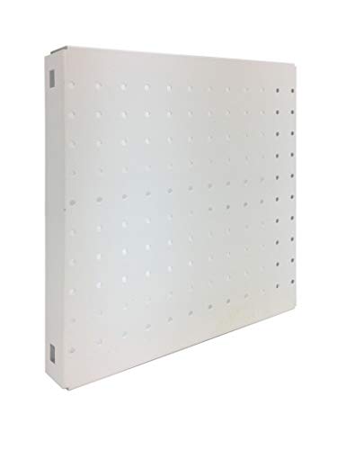 Panel metálico perforado Simonboard 2 estantes Blanco Simonrack 300x300x35 mms