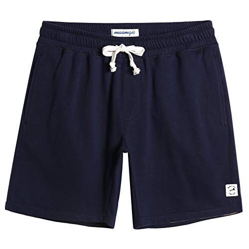 Pantalones Cortos de Pijama Deportivos de Entrenamiento Jogger para Hombre Cintura Elástica Pantalones Cortos Casuales con Bolsillo Longitud 18 cm