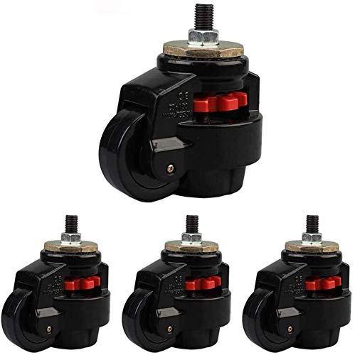 Para Silla Oficina Heavy Duty Caster Set de 4 retráctiles nivelación de la máquina Ruedas con varilla roscada resistente al desgaste Tamaño Silencio Nombre: GD80S Nombre de color: Negro Para Silla Oficina Heavy Duty Caster Set de 4 retráctiles nivelación de la máquina Ruedas con varilla roscada resistente al desgaste Tamaño Silencio Nombre: GD80S Nombre de color: Negro