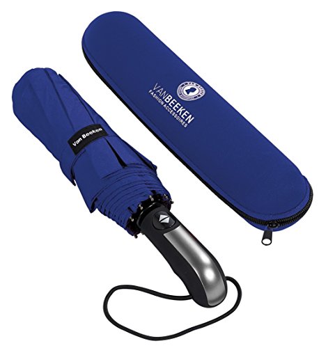 Paraguas resistente a las tormentas, paraguas compacto de bolsillo., azul (Azul) - .