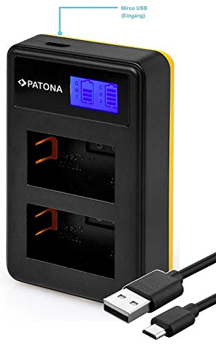 Patona 181964 - Compatible con la batería Sony NP-FW50 - LCD Dual Cargador (USB Conector)