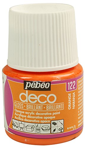 PEBEO Pébéo Deco - Pintura Brillante, Color Naranja (45 ml)