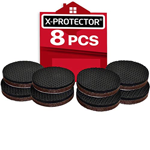 Pies antideslizantes X-PROTECTOR – Primero almohadillas antideslizantes - 8 piezas 50 mm patas de goma - protectores de goma para patas – ideales protectores de piso - mantén tus muebles en su lugar