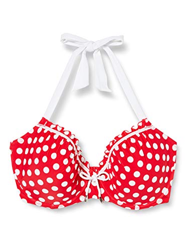Pour Moi? Starboard Underwired Top Parte Superior de Bikini, Multicolor (Rojo/Blanco Rojo), 80L para Mujer