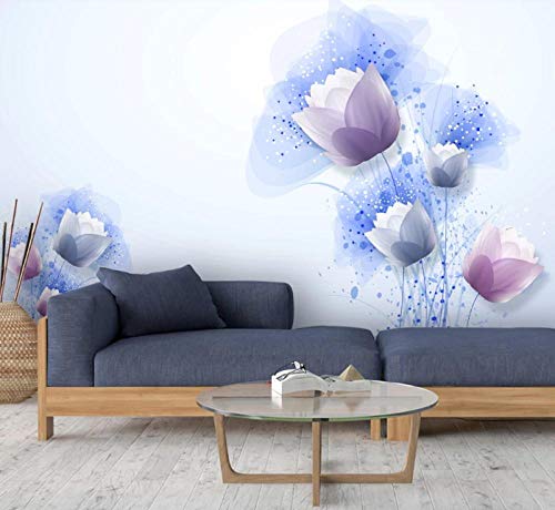 Ptcta Papel pintado no tejido 3D Moderno minimalista fantasía flor europea moda tv fondo pared 495-460cm(W) x 280cm(H)