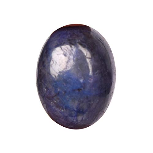 Real Gems Piedra Natural de Zafiro Azul única, Piedra Preciosa de cabujón Oval de Calidad AAA +++, Peso 15,50 CTS, Piedra Preciosa Suelta