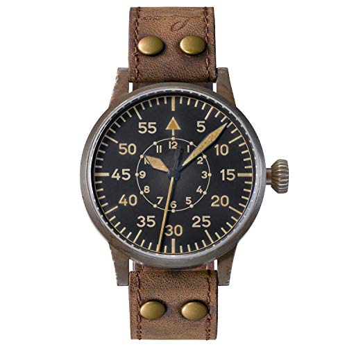 Reloj de aviador original Speyer Erbstück de Laco – Fabricado en Alemania – 39 mm de diámetro – Diseño B – Calidad única – Excelente acabado – Resistente al agua – desde 1925