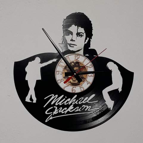 Reloj Michael Jackson - Realizado sobre Antiguos Discos de vinilos. Thriller, Bad, Got To Be There. Regalo Original.