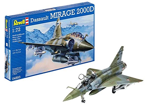 Revell Maqueta Dassault Aviation Mirage 2000 D, Kit Modello, Escala 1:72 (4893) (04893)