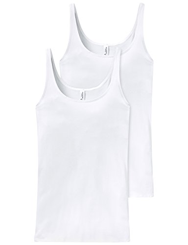 Schiesser Trägertop (2er Pack) Camiseta Interior, Blanco (Weiss 100), Talla Alemana: 38 (Talla del Fabricante: 038) 2 para Mujer Schiesser Trägertop (2er Pack) Camiseta Interior, Blanco (Weiss 100), Talla Alemana: 38 (Talla del Fabricante: 038) 2 para Mujer