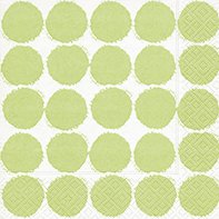 Servilletas (2 Juegos / 40 uds) 3 capas 33x33 cm Muestra Verano Lunares Verdes (Bid Dots Green)