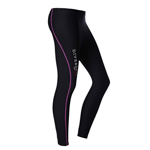 Sharplace Pantalones Largo de Neopreno 1.5mm Fino Caliente Elástico para Buceo Deporte de Agua - Púrpura para Las Mujeres, XS