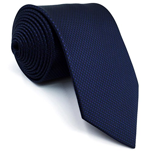 shlax&wing S&W Seide Ties Herren Krawatte Pack Navy Dark Azul Color Sólido Extra Lang 160cm