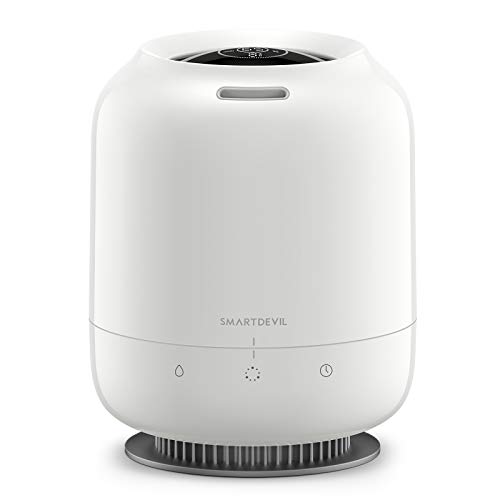 SmartDevil Humidificador 1200 ml, humidificador ultrasónico con pantalla inteligente, difusor de aroma para dormitorio, funcionamiento silencioso, temporización, apagado automático (blanco)