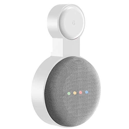 Soporte De Montaje En Pared para Google Home Mini, Nest Mini (2.a Generación), Soporte para Colgar En La Cocina, Baño, Dormitorio, Gestión De Cables Sin Tornillos, Diseño para Ahorrar Espacio