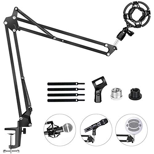 Soporte Micrófono Brazo con Araña,para Snowball Blue Yeti Microfono de pie Universal más de 45 mm para Mesa Estudio de Grabación, Radiodifusión Soporte Micrófono Brazo con Araña,para Snowball Blue Yeti Microfono de pie Universal más de 45 mm para Mesa Estudio de Grabación, Radiodifusión