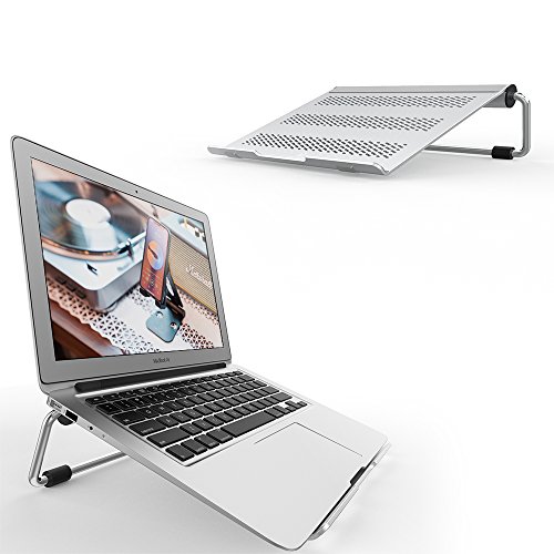 Soporte para Portátil, Lamicall Multiángulo Soporte - Soporte Base Ajustable Portátil para 2020 MacBook Pro, MacBook Air, Mac Book, DELL, HP, Samsung, Lenovo y más 10"~17" Otras Ordenadors - Plata