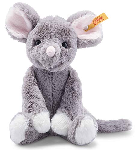 Steiff- Maus/Ratte MIA Mouse 056376-Peluche de 20 cm, para niños, Peluche para Jugar y acurrucarse, móvil y Lavable, Color Gris (056376)