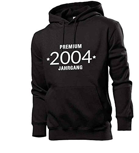 Sudadera con capucha para hombre con diseño de año 2004 Negro M