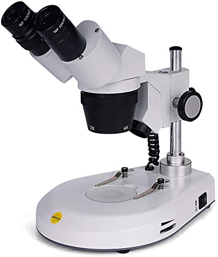 SWIFT Aumento S306S-20-2L 20X/40X/80X, microscopio estéreo binocular giratorio 360°, oculares panorámicos 10x y 20X, lentes 2X y 4X, iluminación LED regulable superior e inferior.