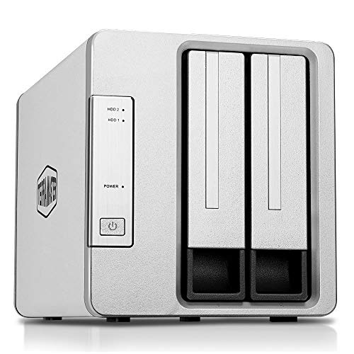 TerraMaster D2-310 USB Tipo C Disco Duro Externo Raid Caja USB3.1 (Gen1, 5Gbps) 2 Bahía Raid Almacenamiento (Sin Disco)