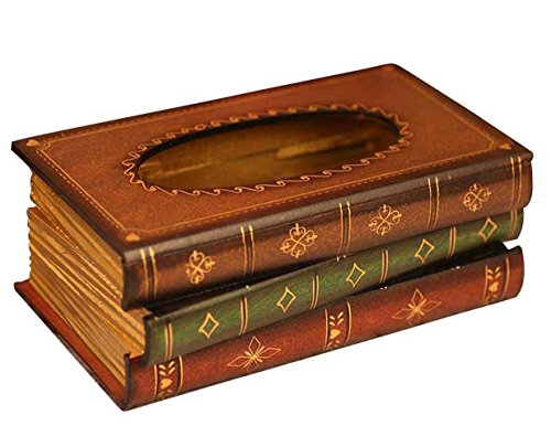 Tosnail – elegante de madera libro antiguo Tissue Holder Dispensador/novedad servilletero