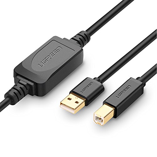 UGREEN Cable Largo de Impresora, Cable Largo de Impresora a Ordenador USB 2.0 Tipo A a Tipo B para Impresora HP, Brother, Samsung, Canon, Epson, Lexmark, Escáner, Fotografía Digital(10 Metros) UGREEN Cable Largo de Impresora, Cable Largo de Impresora a Ordenador USB 2.0 Tipo A a Tipo B para Impresora HP, Brother, Samsung, Canon, Epson, Lexmark, Escáner, Fotografía Digital(10 Metros)