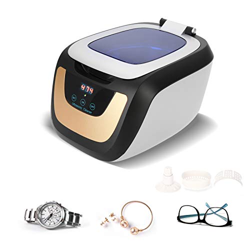 Ultrasonido Limpiador Esterilizador de 750 ML con Temporizador Digital Máquina Desinfectante de Limpieza para Gafas Relojes joyería Manicure Tatuaje Maquillaje Herramienta de Metal