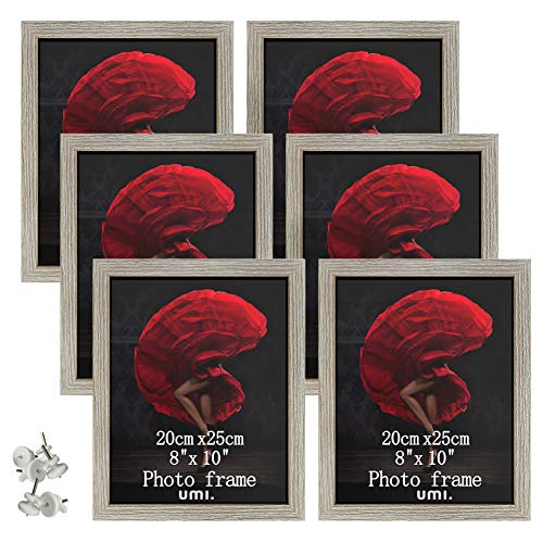 UMI. Essentials - Marco de Madera rústica para sobremesa o Pared para Fotos de 20 x 25 cm, Gris (Juego de 6) UMI. Essentials - Marco de Madera rústica para sobremesa o Pared para Fotos de 20 x 25 cm, Gris (Juego de 6)