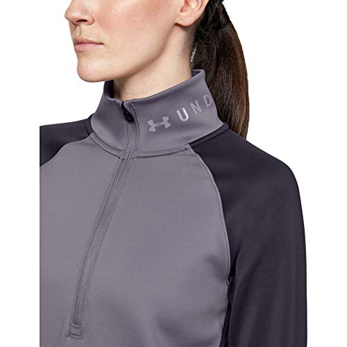 Under Armour Coldgear Armour 1/2 Zip Camisa de Manga Larga, Mujer, Púrpura, XL