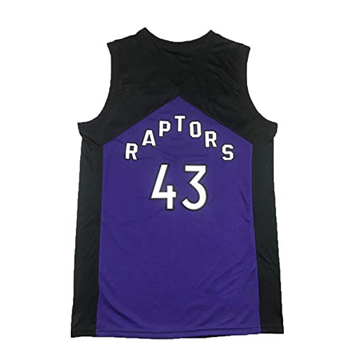 Van Fleet #23 Raptors - Camiseta de baloncesto sin mangas, suelta y transpirable, de secado rápido, apto para todo tipo de entrenamiento de competición, color morado y negro #43-L