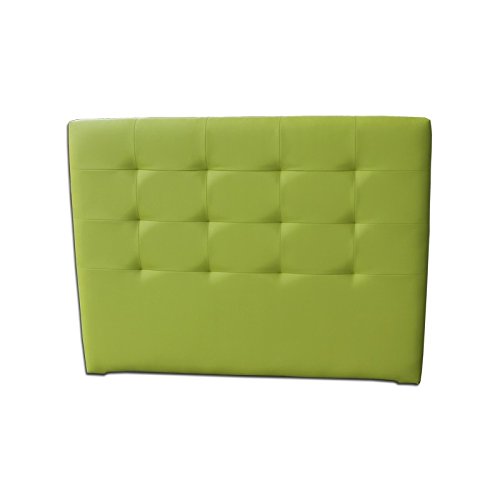 Ventadecolchones - Cabecero Tapizado Acolchado de Dormitorio en Polipiel Modelo Tablet Largo, Verde y Medidas 151 x 125 cm para Camas de 135 ó 150