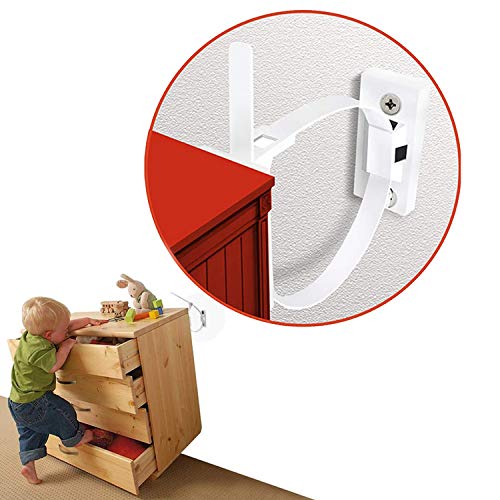 ViViKaya Seguridad Bebe Kit Anclar Muebles (12 Pack) Kit de seguridad para bebés, evita que los bebés se lastimen por la caída de muebles