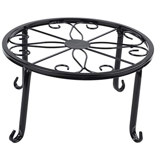 VORA 12 Pulgadas Olla Pesada Soporte De La Planta, Conjunto De 2, El Arte Forjó La Olla Trivet, Hierro Sólido Soporte De Pote,Soporte De Pote Decorativo del Jardín,Negro VORA 12 Pulgadas Olla Pesada Soporte De La Planta, Conjunto De 2, El Arte Forjó La Olla Trivet, Hierro Sólido Soporte De Pote,Soporte De Pote Decorativo del Jardín,Negro