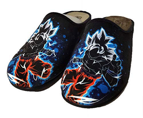 Zapatillas Fan Art inspiradas en Goku Dragon Ball - Cómodas casa Pantuflas (Numeric_44)